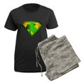 thumbnail image 5 of CafePress - Super Shamrock Women's Dark Pajamas - Women's Short Sleeve Print T-Shirt and Pants Dark Cotton Pajama Set, 5 of 7