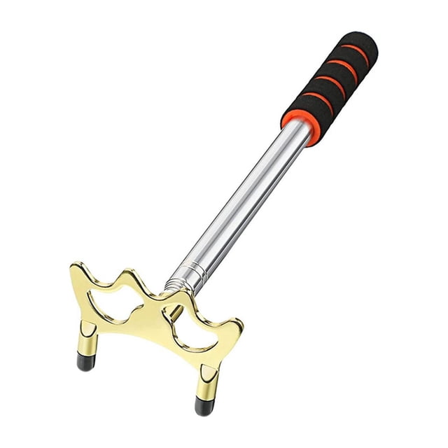 Retractable Billiards Cue Stick Bridge with Removable Brass Bridge Head, Billiards Pool Cue Accessory,Low Bridge Head
