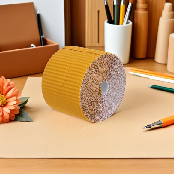 WEUVEB De Papel Corrugado Con Ondulado Color Amarillo Para Creativa