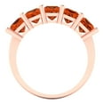 thumbnail image 5 of 2.5 ctw Wedding Band for Women - 14K Rose Gold Simulated Ruby Stackable Eternity Ring, 5 of 6