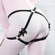 thumbnail image 4 of Arnés de material cuero para mujer, lencería con tiras, liga punk, cinturo , jaula para piernas, cinturón, anillos para piernas BLESIY cinturón de arnés de cuerpo de mujer, 4 of 6