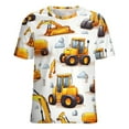 thumbnail image 5 of Excavator Construction Vehicle Truck Women's Short Sleeve T-Shirt Crew Neck Casual Summer Trendy Loose Fit Tops, 5 of 6