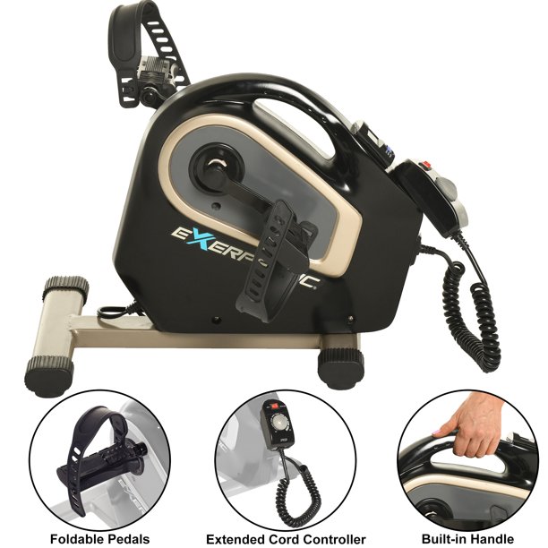 Exerpeutic 2000M Motorized Electric Legs and Arms Pedal Exerciser Mini Exercise Bike Walmart