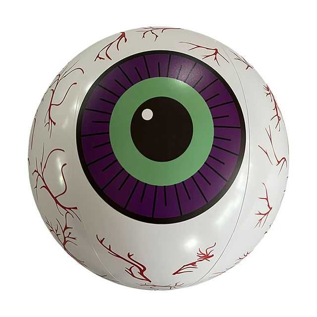 SDNall 15.7 Inch Inflatable Halloween Eyeball with Color Changing LED Lights, Outdoor and Indoor Party Decorations, Large Eye Balloon for Halloween Festivities