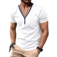 thumbnail image 1 of pstuiky camiseta de hombre, Chaqueta de malla deportiva de manga corta para hombre, informal, a la moda, de color liso, elástica, para correr y fitness camisas casuales para hombre xl, 1 of 7