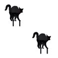 thumbnail image 1 of Cateissary Black Transform Yard In Haunted Haven With Cat Silhouette Yard Signs Silhouette Spooky Cat Type1 NO1, 1 of 6