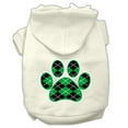thumbnail image 6 of Pet Dog  Cat Hoodie Screen Printed, "Green Argyle Paw", 6 of 10