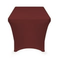 thumbnail image 3 of Lann's Linens 6' Fitted Spandex Tablecloth for 72" x 30" Rectangular Tables, Burgundy, 3 of 3