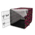 thumbnail image 3 of Melon Dog Crate Cover, Creative Fruit Pattern with Slices of Watermelon, Easy to Use Pet Kennel Cover Small Dogs Puppies Kittens, 7 Sizes, Blue Dark Coral, by Ambesonne, 3 of 6