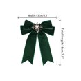 thumbnail image 2 of INSPIRE CHIC Women's Elegant Pre-Tied Velvet Imitation Pearl Rhinestone Bow Brooch, 2 of 5