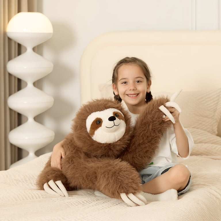 Morismos 27.5" Giant Sloth Plush with Snap-Button Hands photo 4