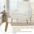 thumbnail image 2 of Topcobe Upholstered Sherpa Modern Accent Armchair for Living Room Upholstered Lazy Chair, White, 2 of 8