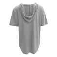thumbnail image 4 of Sudadera con capucha para mujer - Top informal de manga larga y cuello en V, 4 of 5
