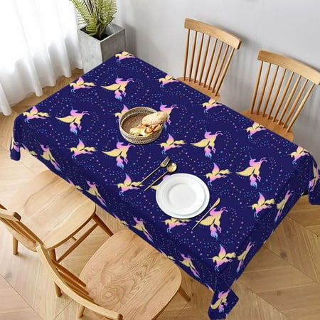 

Table Cloth Rectangle Table Winged Horse Purple Starry Sky Tablecloth 60 x 90 Inch Wrinkle Resistant Decorative Fabric Table Cover for Dining Party Indoor Outdoor