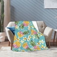 thumbnail image 6 of KLL Fleece Blanket Plush Throw Blanket Cute Pineapples ,Soft Fuzzy Cozy Flannel Blanket for Couch Sofa Bed.(50"x40" ), 6 of 7