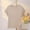 Khaki, variant on Women's Plus Size Short Sleeve Tops Under $10 ​Free Shipping Summer Casual Solid Color Loose Sleeveless V-Neck Top