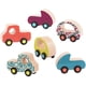 thumbnail image 1 of Coches de Juguete B. toys by Battat 6 Pequeños Vehículos de Madera Coloridos, 1 of 1