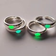 thumbnail image 3 of Couple Rings with Oil Dripping Adjustable Alloy Matching Fashion Personality Rings for Him and Her Glow Rings Set for Women and Men Anniversary Jewelry, 3 of 3