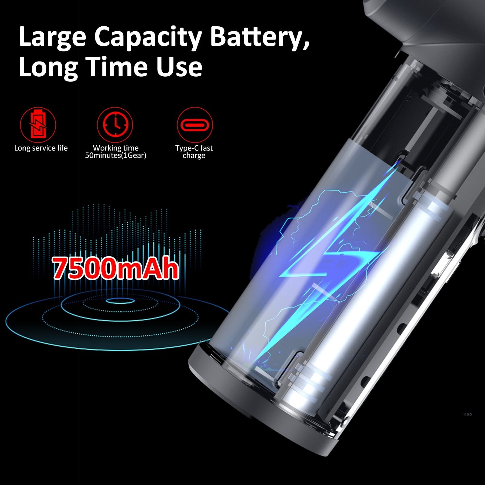 100W Cordless Air Blower Compressed Air Duster Cleaner With Emergency Light Electric Inflator Cleaning Tool Dust Blower ,Adjustable Speed