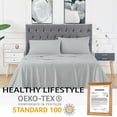 thumbnail image 4 of Amkui 4 Piece Sheet Set, 100% Bamboo Fiber Soft Comfy Breathable & Cooling Bed Sheets Set Wrinkle Free Hotel Luxury Bedding Bed Sheets & Pillowcase Set with 16 Deep Pockets,King/Full/Queen Size..., 4 of 10