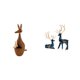 thumbnail image 1 of Y juego de figuras de reno, escultura animal única para dormitorio, estantería, sala de estar, oficina, fiesta, recuerdo, decoración del hogar, 1 of 8