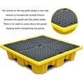 thumbnail image 4 of GXCZ Spill Containment Platform, Anti-slip Spill Platform, Modular Warehouses Factory Garage Industrial Uses Polyethylene Pallet, Storage Stack Paint Bucket, Leakproof Tray ( Size : 26.57x26.57x5.91in/67.5, 4 of 9