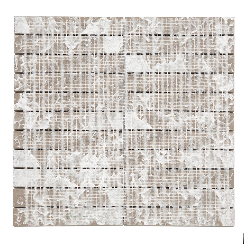 The Tile Life Foundry Concrete 1" x 6" Denim Matte Porcelain Mosaic Floor and Wall Tile 1 Sheet
