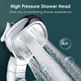 thumbnail image 2 of Graflsoa High-Pressure 4-Mode Handheld Showerhead with Pause Switch, ABS Material, Self-Cleaning Nozzles, Rain/Spa/Steam/Mixed Spray Settings, Durable & Water-Saving Design for Bathroom, RV, Pets, 2 of 7