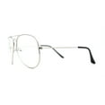 thumbnail image 3 of Iconic Tear Drop Clear Lens Metal Rim Cop Glasses Silver, 3 of 4