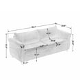 thumbnail image 4 of 80.7'' Convertible Sofa Bed Sleeper with Large Mattress (63''x70.9'') - 2-in-1 Space-Saving Furniture for Living Room, Bedroom & Guest Room - Sturdy Wooden Frame & Retro Rivet Design, 4 of 9