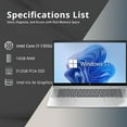 thumbnail image 2 of HP Envy x360 2-in-1 15.6" FHD Touchscreen Laptop, Intel Core i7-1355U, 16GB LPDDR5 RAM, 512GB SSD, Intel Iris Xe Graphics, Backlit Keyboard, 5MP IR Camera, Windows 11, Silver, 32GB Hotface USB Card, 2 of 7