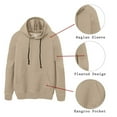 thumbnail image 6 of GigrtiJin Mens Hoodies Solid Color Plaid Texture Drawstring Hooded Long Sleeve Sweatshirt with Pocket Breathable Casual Tops, 6 of 6