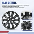 4Pcs/Set 16" Hubcaps Wheel Rims Cover For 2013-2019 NISSAN SENTRA;2011-2017 NISSAN LEAF Compatible With Steel Wheels Snap On Installation PP Material(16-Inch,BLACK MATTE)