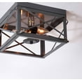 thumbnail image 3 of Irvins Country Tinware Irvin's Country Tinware Double Ceiling Light Folded Bars Country Tin, 3 of 3