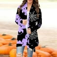 thumbnail image 1 of LOVZFMLL Cardigan pour Femmes Manches Longues Mode Décontractée Blouse Imprimée Halloween, 1 of 6