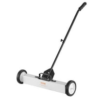HCY 50Lbs Rolling Magnetic Sweeper with Wheels, Push-Type Magnetic Pick Up Sweeper, 24-inch Large Magnet Pickup Lawn Sweeper with Telescoping Handle, Easy Cleanup of Workshop Garage Yard