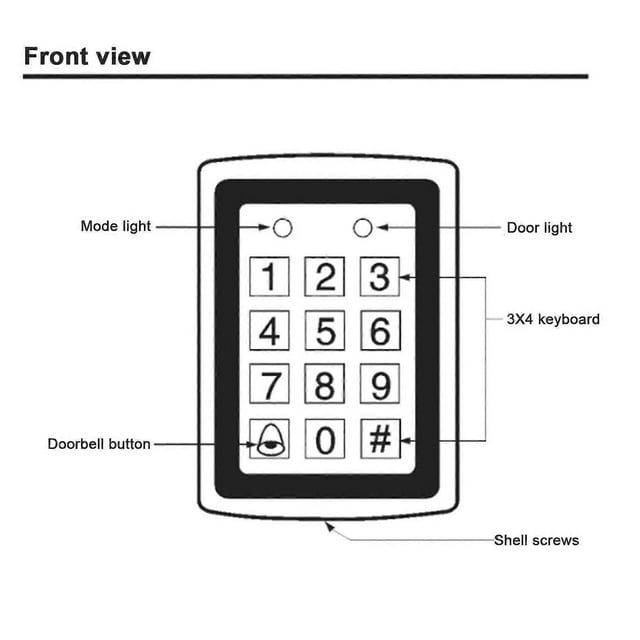 RFID Card Door Access Controller Keypad With Backlight Security Door Access Control