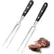 thumbnail image 1 of tenedores para trinchar, tenedor para carne de acero inoxidable de 10,6 pulgadas, tenedor para barbacoa, tenedor para bistec para asar a la parrilla en la cocina (mango redondo, mango cuadrado) Sincero Electrónica, 1 of 5