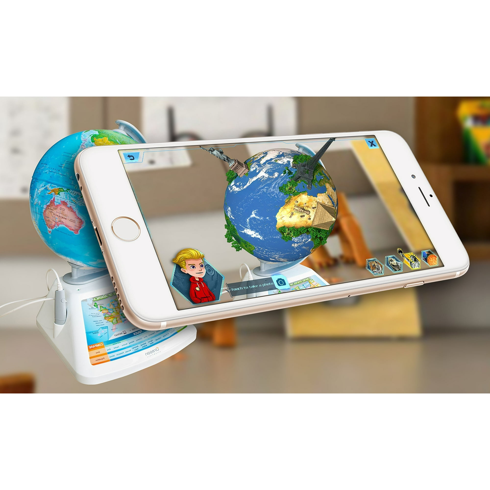 Oregon Scientific SG268R Smart Globe Adventure AR Educational World  Geography Kids - Learning Toy
