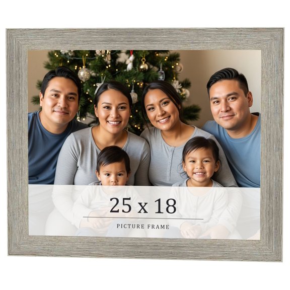 25x18 Frame Grey Real Wood Picture Frame Width 1.5 Inches | Interior Frame Depth 0.5 Inches | Barn