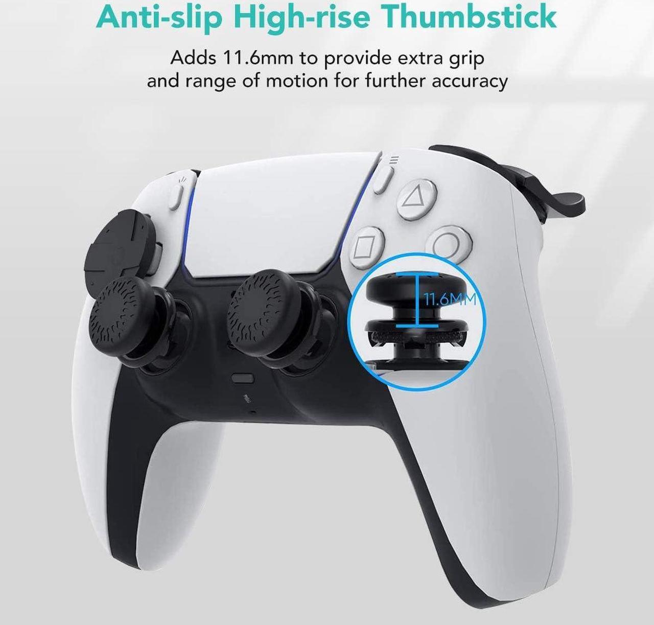 Accessories for PS5 DualSense Wireless Controller, Carrying Case with Protective Controller Skin Cover, Thumb Stick Caps, Trigger Extensions & D-Pad Cap for Playstation 5 Controller