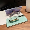 thumbnail image 4 of Creative Panda Folding Bracket Phone Case with Invisible Bracket, Cute Cartoon, Full Coverage Anti-Fall, for Samsung Galaxy S23 S22 S21 S20 Phone Case (Green,S21 FE), 4 of 8