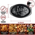 thumbnail image 5 of Enamel Roasting Pan with Lid, Carbon Steel Roaster for Oven Cooking, 5 of 7