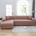 thumbnail image 4 of Yipa Sofa Cover Couch Cover Elastic Sofa Cover for Living Room Sofa Slipcover Dark pink 2 Seater:145-185cm(57.09-72.83 inch), 4 of 9