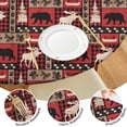 thumbnail image 4 of Red Christmas Animal and Tree Pattern Round Fitted Tablecloth with Elastic Edge,Dining Table Cover Waterproof,Outdoor Round Tablecloth for Camping,Dining,Indoor and Outdoor, 4 of 7