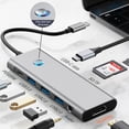 thumbnail image 1 of 9 in 1 TYPE-C+USB3.0 USB2.0 HDMI SD/TF PD100W Audio Data Interface Hub Adapter, 1 of 14