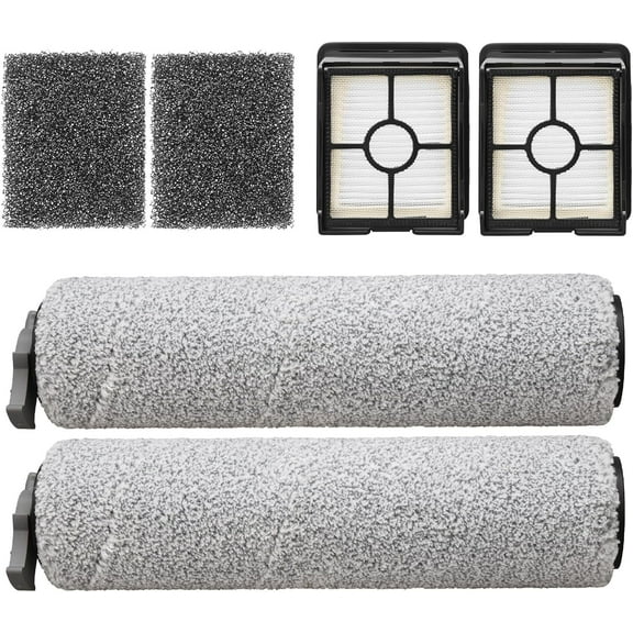 HF3 Roller Brush Filter kit Replacement for Bissell Crosswave HF3 3649A Cordless Wet Dry Vacuum Cleaner Contain 2 Main Brush 4 Filters 4 Sponges