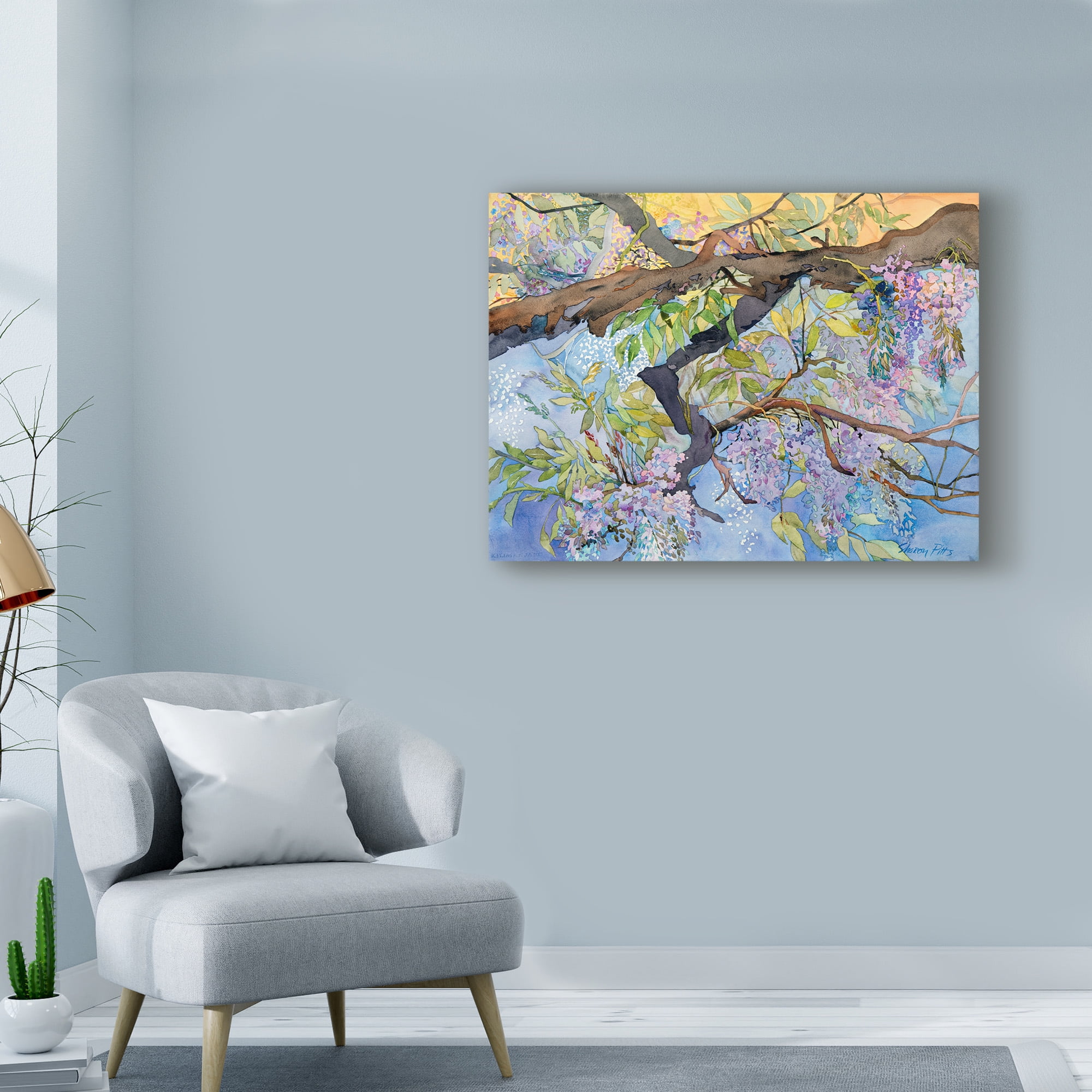 Trademark Fine Art 'Wisteria Van Vleck' Canvas Art by Sharon Pitts