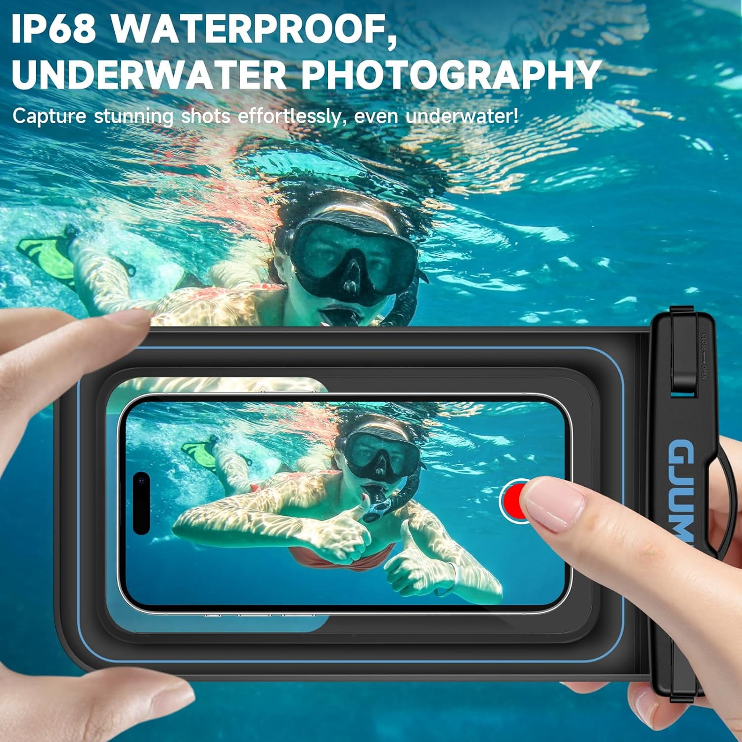 Waterproof Phone Pouch Floating 2 Pack, IP68 Dry Bag Compatible with iPhone 17 16 15 14 Pro Max, Underwater Phone Case for Snorkeling Beach Swimming Cruise Travel Essentials