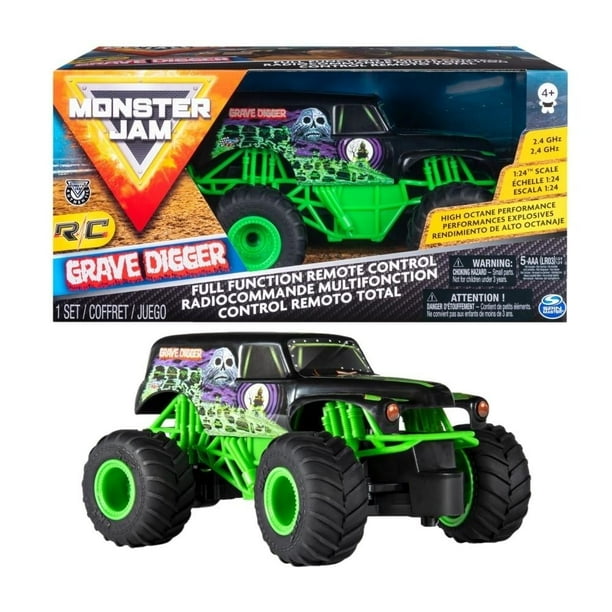 Vehículo Radiocontrol Monster Jam Escala 1:24 Grave Digger
